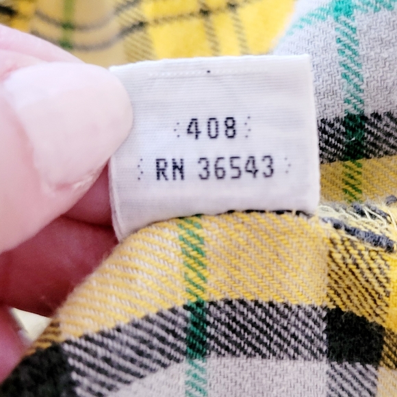 90s Vintage Van Heusen Winterweights Yarn Dyed Flannel - Picture 6 of 7